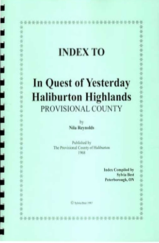 Index to In Quest of Yesterday