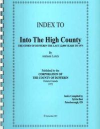 Index to Into The High County