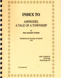 Index to Asphodel A Tale of A Township