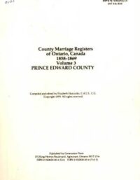 County Marriage Registers of Ontario, Canada 1858 - 1869 Vol 3