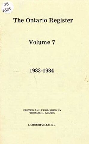 The Ontario Register Volume 7